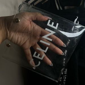 Celine clear clutch